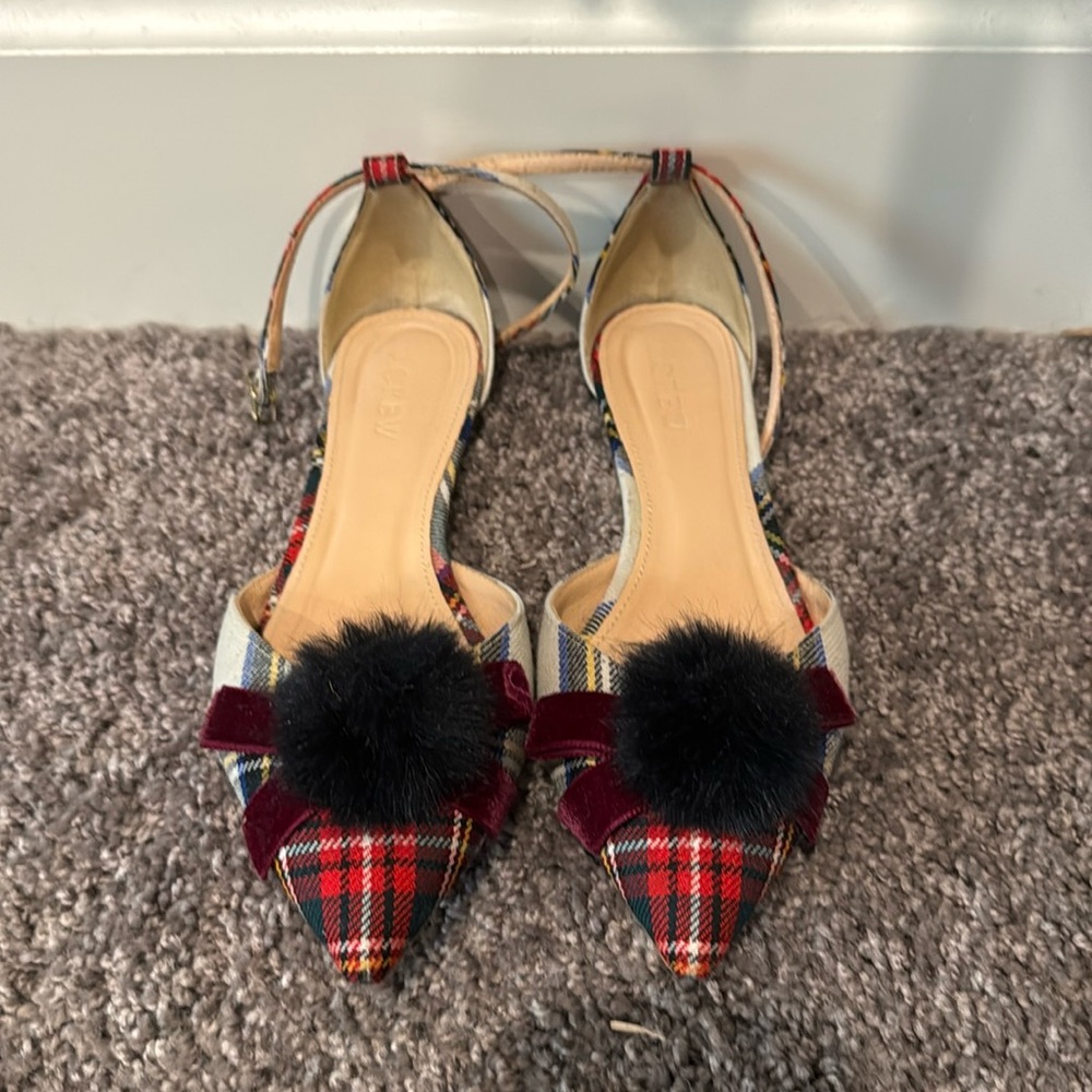 JCrew plaid flats